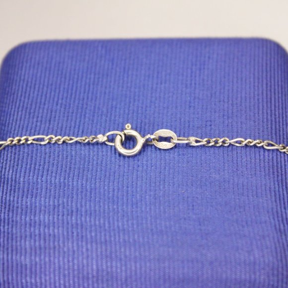 Vintage Sterling Silver 925 Italy Figaro Chain Ankle Bracelet Anklet Signed A-Z - Picture 8 of 8